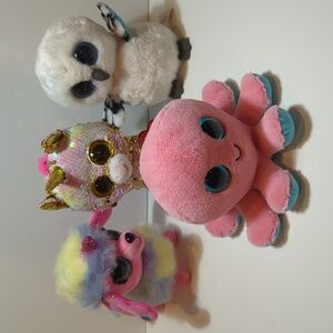 TY Owl Octopus Mini Boos Fantasia Unicorn Coco Surprise Noodle Unicorn Poodle